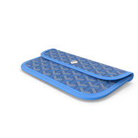 Classic Blue Monogram Pouch PNG & PSD Images