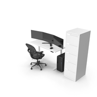 Control Desk Office Workstation PNG & PSD Images