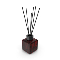 Dark Red Glass Reed Diffuser PNG & PSD Images