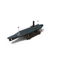 CSS Virginia Ship on Wood Stand PNG & PSD Images