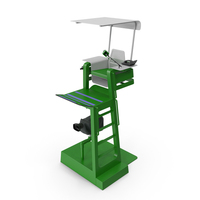 Elevated Umpire Chair With Equipment PNG & PSD Images