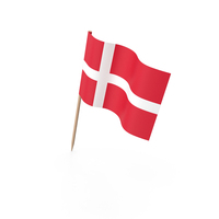 Cocktail Toothpick Stick Denmark Flag Inclined PNG & PSD Images