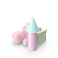 Arranged Basic Primitives PNG & PSD Images