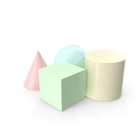 Basic Primitives Arranged PNG & PSD Images