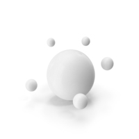 White Balls Surrounded Spheres PNG & PSD Images