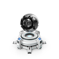 Futuristic Archive Sphere On Holographic Base PNG & PSD Images