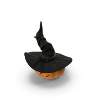 Glowing Jack O Lantern In Witch Hat PNG & PSD Images