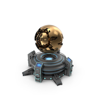 Golden Artifact On Cyber Core PNG & PSD Images