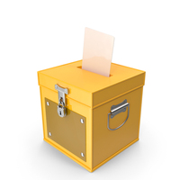 Vote Box Yellow PNG & PSD Images