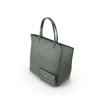 Goyard St Louis GM Bag With Wallet Green PNG & PSD Images