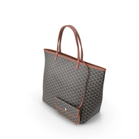 Goyard St Louis Handbag Black with Pouch PNG & PSD Images