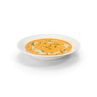 Herbed Pumpkin Cream Soup With Sour Cream Swirl PNG & PSD Images