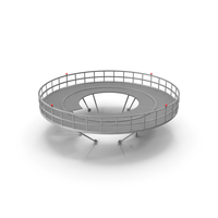 Industrial Circular Platform With Signal Lights PNG & PSD Images