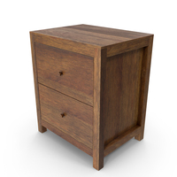 Rosewood Bedside Table PNG & PSD Images