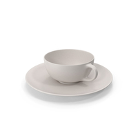 White Tea Cup With Plate PNG & PSD Images