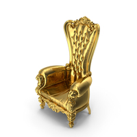 Throne Chair Gold PNG & PSD Images