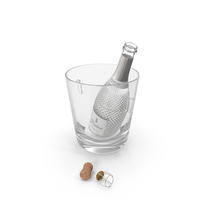 Champagne Bucket And Champagne PNG & PSD Images