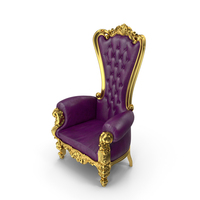 Throne Chair Violet Gold PNG & PSD Images