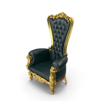Throne Chair Green Gold PNG & PSD Images
