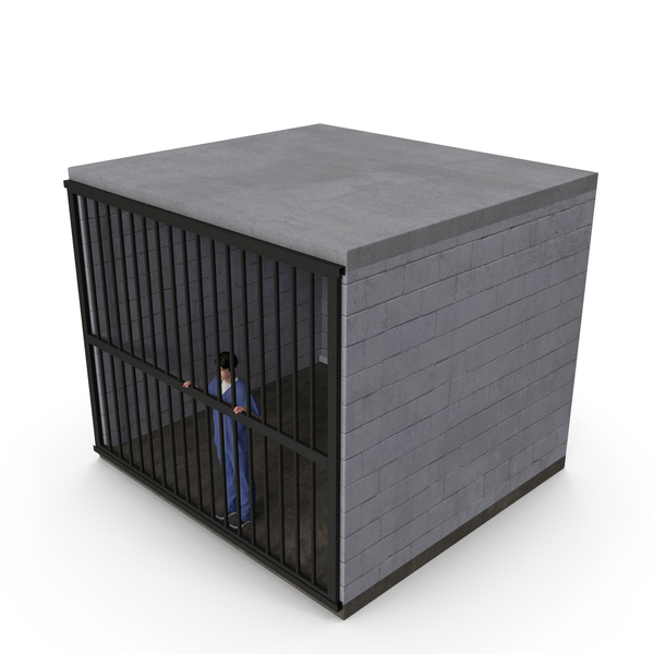Asian Prisoner In Jail Cell PNG & PSD Images