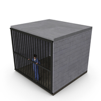 Asian Prisoner In Jail Cell PNG & PSD Images