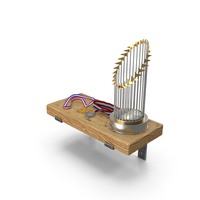 Baseball Champion Trophy And Medals Display PNG & PSD Images