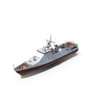 Coast Guard Ship With Helicopter PNG & PSD Images