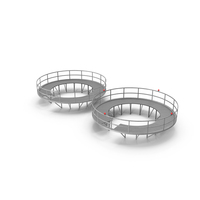 Industrial Circular Platforms With Railings PNG & PSD Images