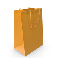 Yellow Paper Bag With Handles PNG & PSD Images