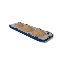 Cargo Barge With Sand Load PNG & PSD Images