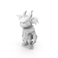 Low Poly Stylized Dragon PNG & PSD Images