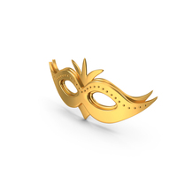 Carnival Face Eye Mask Icon Gold PNG & PSD Images