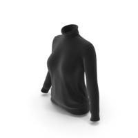 Black Turtleneck Shirt Women PNG & PSD Images