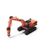 Hydraulic Hammer Crawler PNG & PSD Images