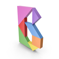 Tangram Letter B PNG & PSD Images