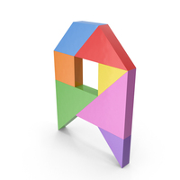 Tangram Letter A PNG & PSD Images