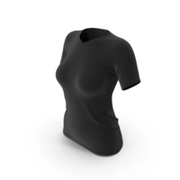 Black V Neck T Shirt Women PNG & PSD Images