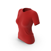 Red V Neck T Shirt Women PNG & PSD Images