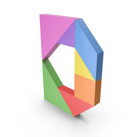 Tangram Letter D PNG & PSD Images