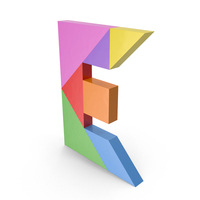 Tangram Letter E PNG & PSD Images