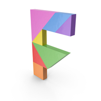 Tangram Letter F PNG & PSD Images