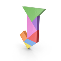 Tangram Letter J PNG & PSD Images