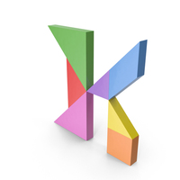 Tangram Letter K PNG & PSD Images