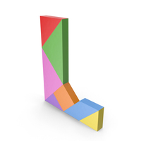 Tangram Letter L PNG & PSD Images