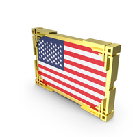USA Flag with Gold Frame PNG & PSD Images