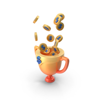 Dollar Trophy Money Coins Win PNG & PSD Images