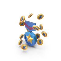 Star Medal Dollar Coins Achievement PNG & PSD Images