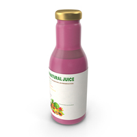 Glass Bottle With Bordeaux Colored Juice PNG & PSD Images
