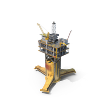 Old TPL Tension Leg Oil Platform PNG & PSD Images