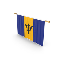 Barbados Country Flag Hanging PNG & PSD Images